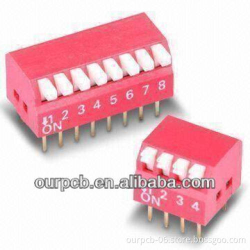 High-quality DIP Switches in Piano Type, with Gold-plated Electrical Contacts and White Actuator
